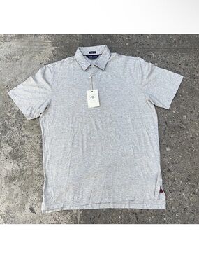 Polo Golf Ralph Lauren Vintage Lisle Polo Shirt XL Grey Plaid 100% Pima Cotton